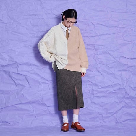 Thomas magpie    bicolor aran knit