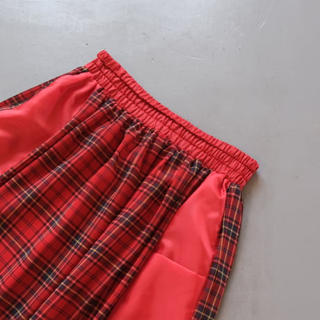 NAKAGAMI  チェック柄シフォンスカート（red)　N0324S0008