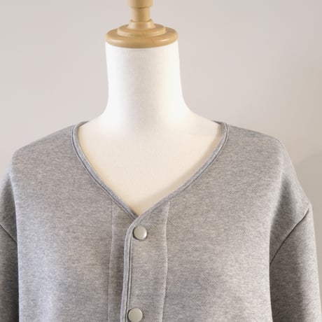HARVESTY　 Vneck CARDIGAN　 GRAY