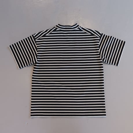 HARVESTY　MOCK NECK BOX TEE STRIPES　ボーダー モックネック ボックスT　A52102