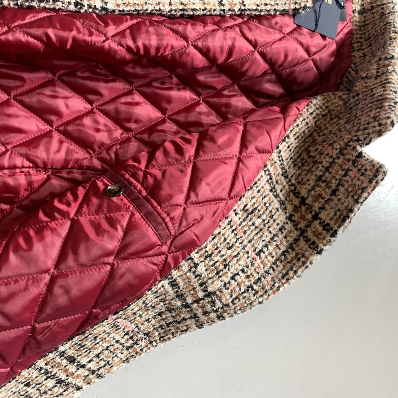 美品 SINME シンメ ツイード パテッドジャケット ジャケット チェック SINME シンメ パデットジャケットの通販 by chip's shop｜ラクマ