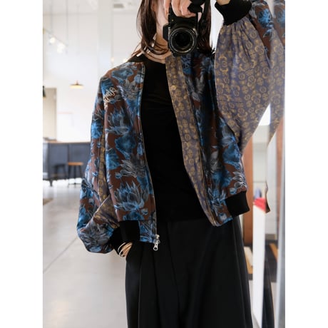 Thomasmagpie  flower Jacquard blouson