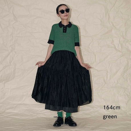 THOMAS　MAGPIE　collared mesh top【2242710】