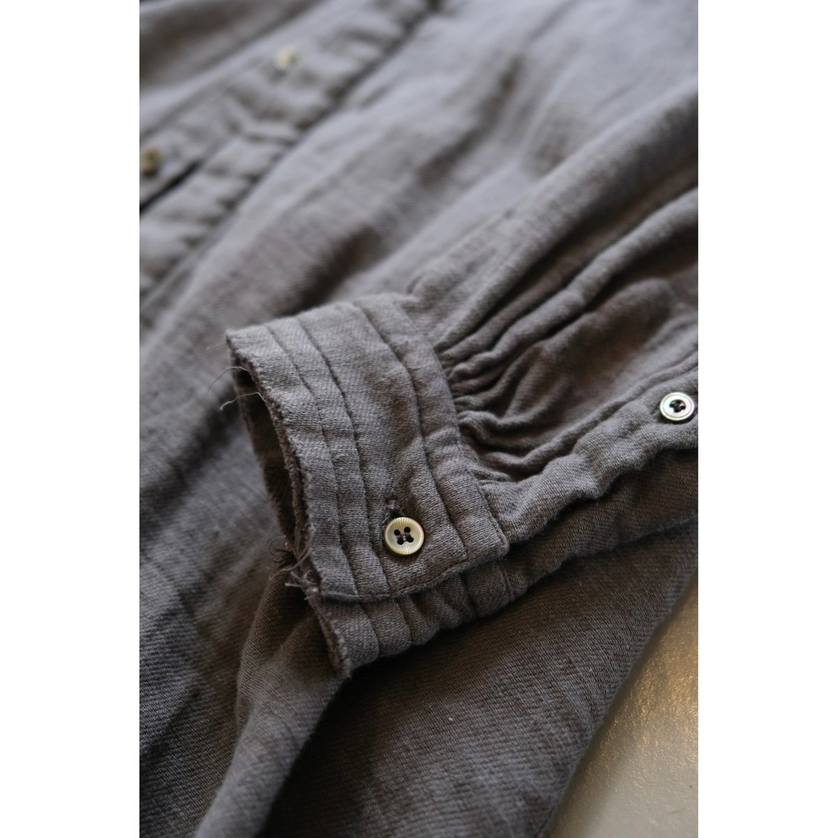 suzuki takayuki frayed coat slate grey | geep