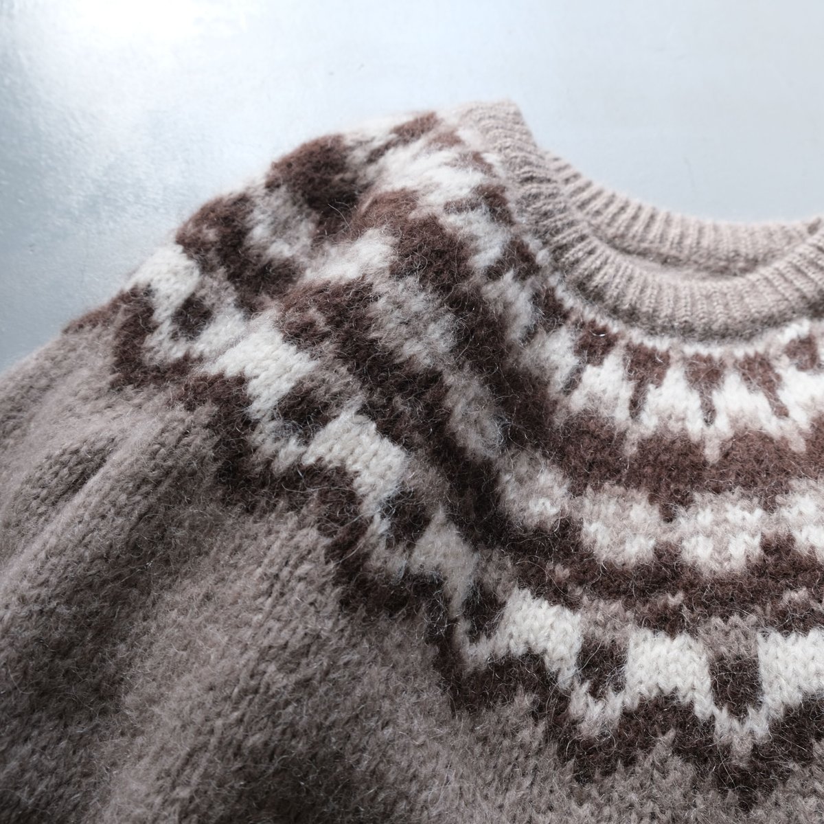 バトナー BATONER 美品 21AW MOHAIR NORDIC CREW NECK ニット セーター 