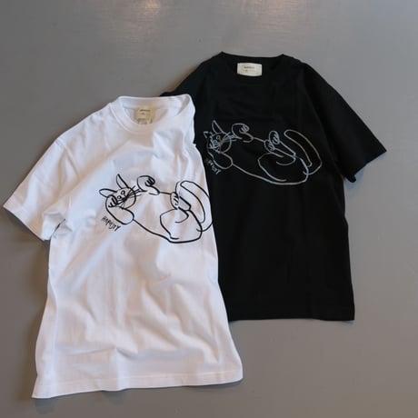 HARVESTY   PRINTED T-SH【CAT】 プリントTee CAT   A52105