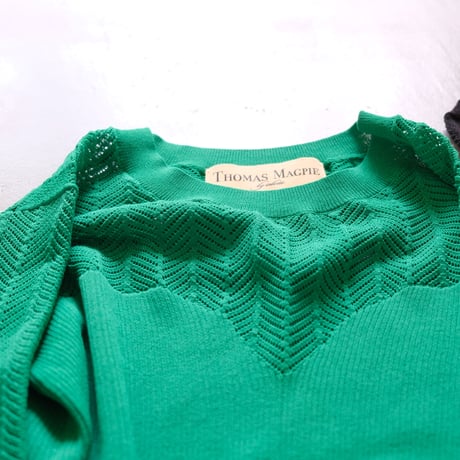 THOMAS MAGPIE 　herringbone ＆RIB knit【2242716】