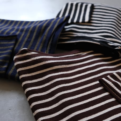 BATONER　PILEWOOL　BASUQUE SHIRT　BN-21FL-018    BLACK×WHITE