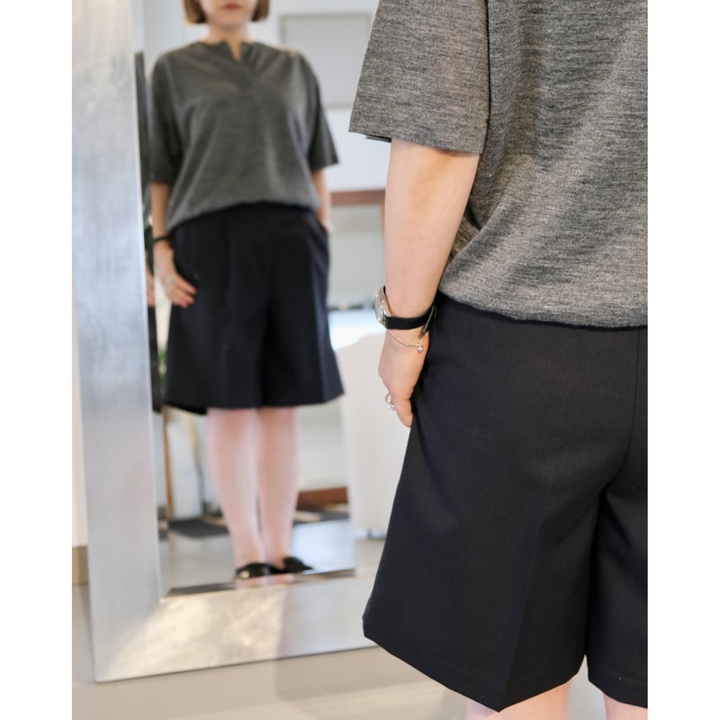BATONER MEN SUMMER WOOL ONE TUCK SHORTS BN-26