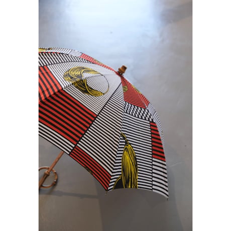 bonbonstore　アフリカンバティックバンブーバングル日傘　24008-13