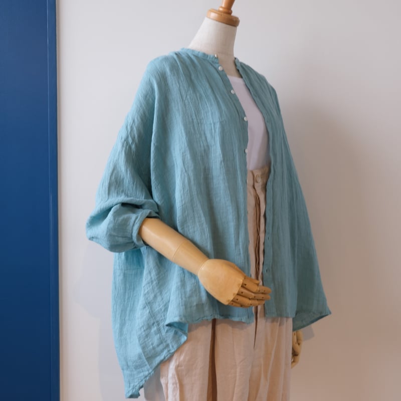 suzuki takayuki オーバーブラウス over blouse 青 新着