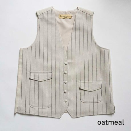 THOMAS MAGPIE　herringbone strip vest 【2242105】