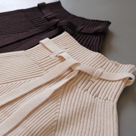 BATONER　Women SOLID WOOL RIB SKIRT BN-22FL-034