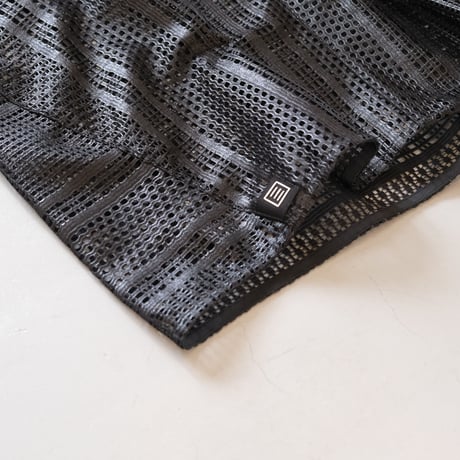 NAKAGAMI　半袖ラッセルレースプルオーバー（black）　N0123S0017