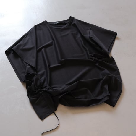 NAKAGAMI　変形カットソー（black）　N0123S0013