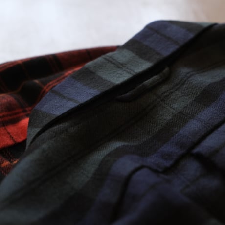 SINME　ネルチェックシャツ　グリーン　22AW-08-02