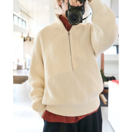 BATONER  MEN  SIGNATURE HALF ZIP KNIT