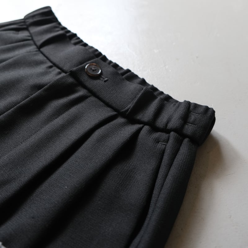 BATONER Women DRY WOOL PIQUE TWO TUCK WIDE PAN