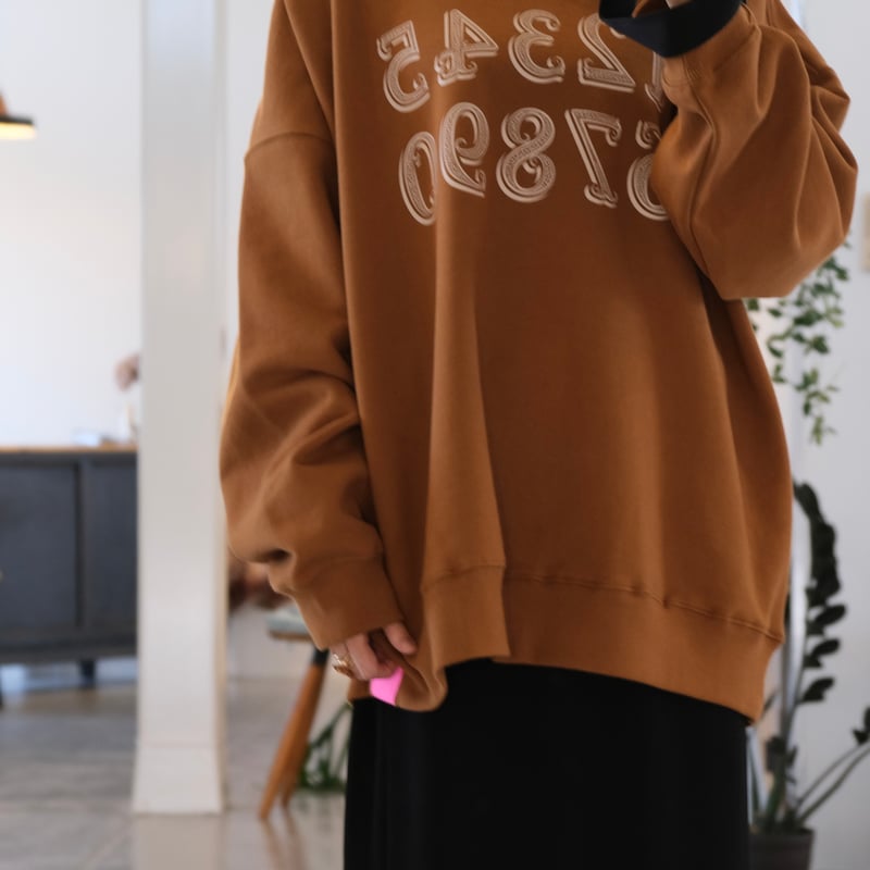 THOMAS MAGPIE ブラウン オーバーサイズスウェット ワンフォークロージング 1111clothing オーバーサイズ