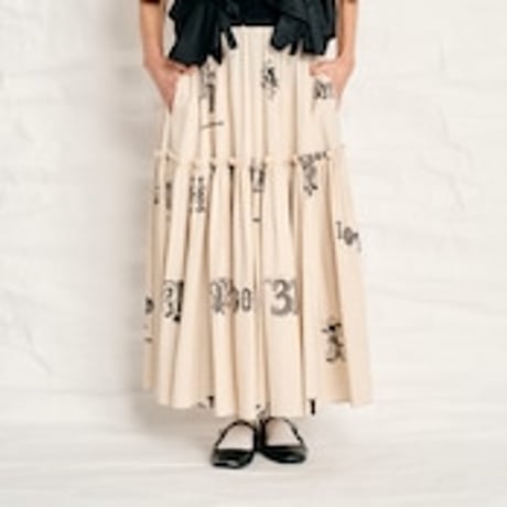 Thomas Magpie C/Linen PRINT skirt  2252610