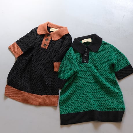 THOMAS　MAGPIE　collared mesh top【2242710】