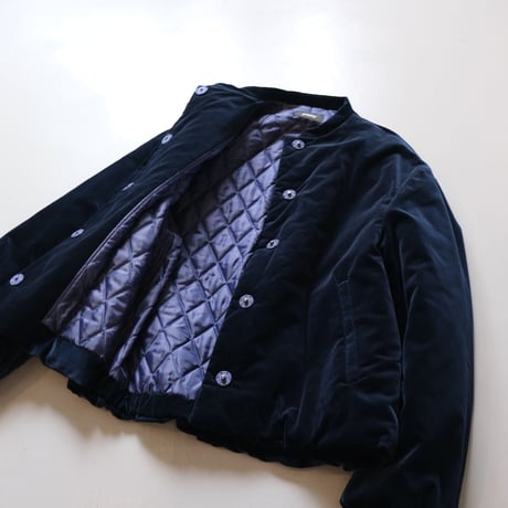 SINME　 ベルベットブルゾン　NAVY　S21AW-09