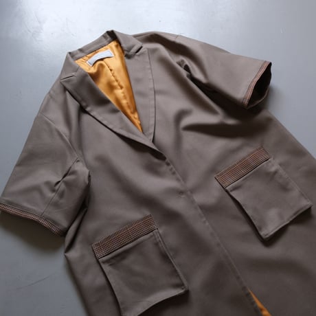 THOMASMGPIE　short sleeve coat　KAHKI　カーキ【2213202】