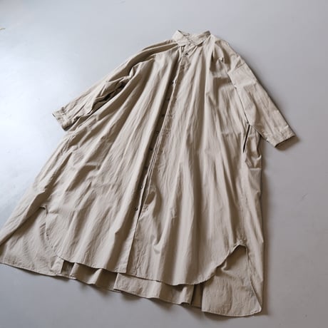 suzuki takayuki　weather-cloth shirt　A241-15　frost grey