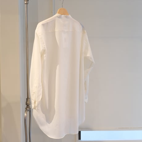 BATONER　Women WOOL BAND COLLAR SHIRT BN-24SL-025
