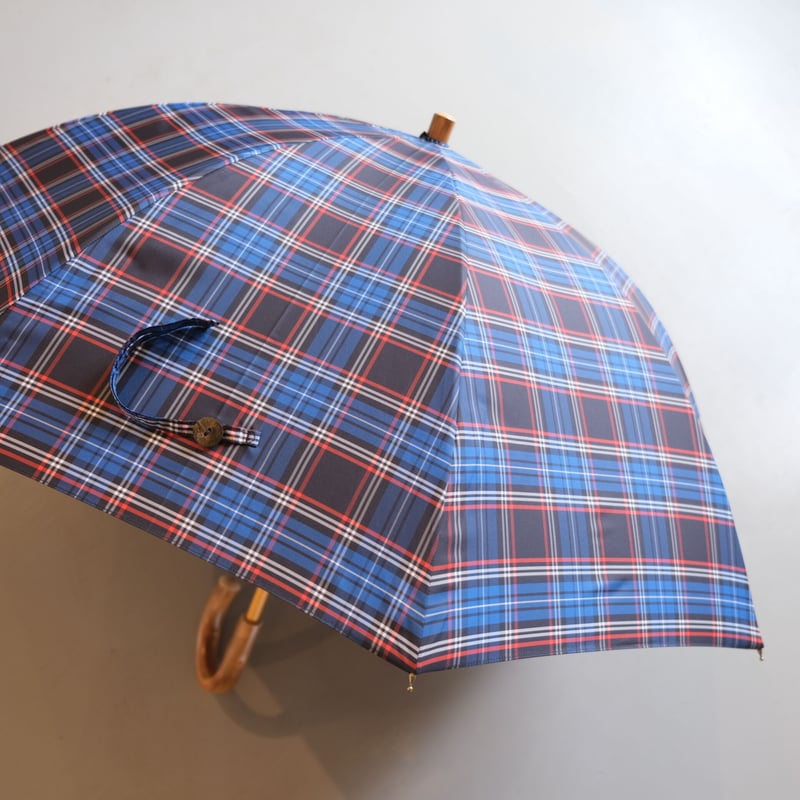 bonbonstore スタンダード長傘 ブルーチェック | geep