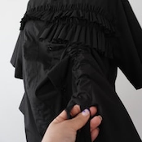 Thomas Magpie T/C Broad ruffle shirt  2252114