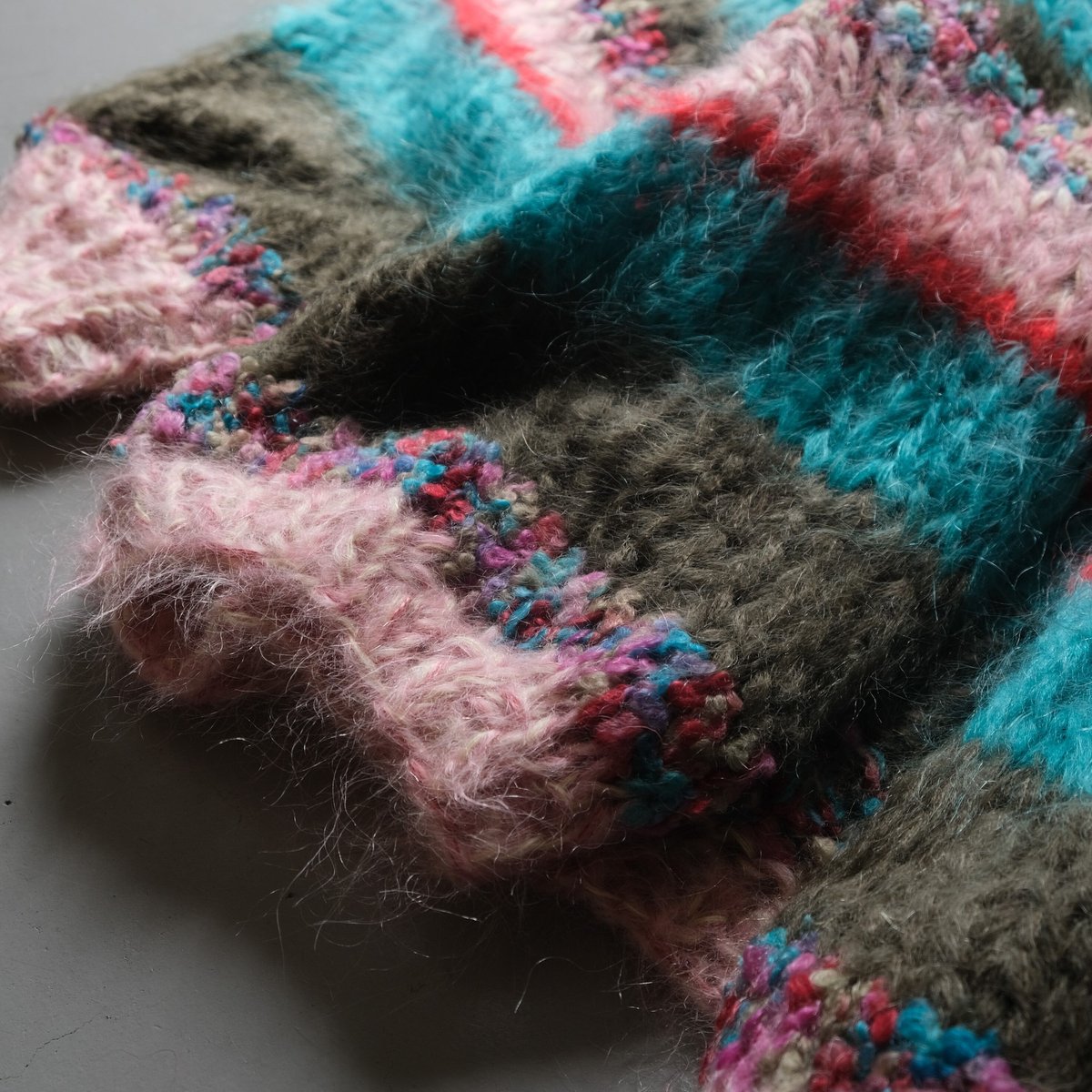 LES TRICOTS D'O モヘヤ ショートカーディガン pink melange