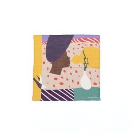YARN&COPPER   Double gaze Organic cotton  'Gossip' ハンカチ