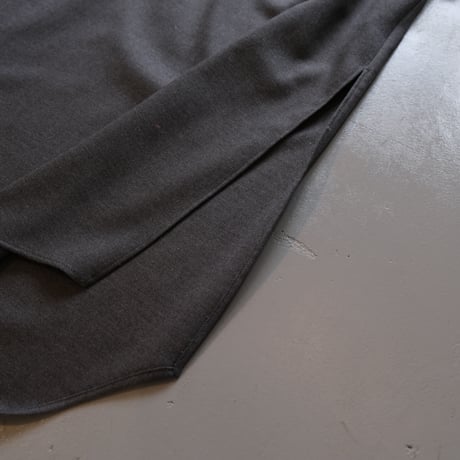 SINME　ハイネックシャツワンピース チャコール　S23AW-04