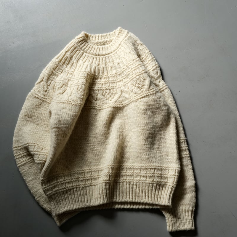 BATONER Men SPREAD ALAN CREW NECK IVORY BN-21F