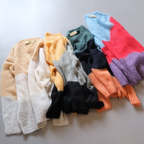 THOMAS MAGPIE　　hand knit pullover【2224731】