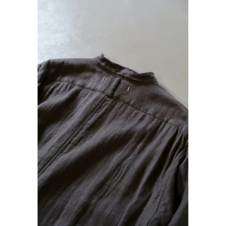 suzuki takayuki   frayed coat  slate grey