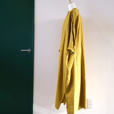 suzuki ytakayuki    peasant dress    mustard
