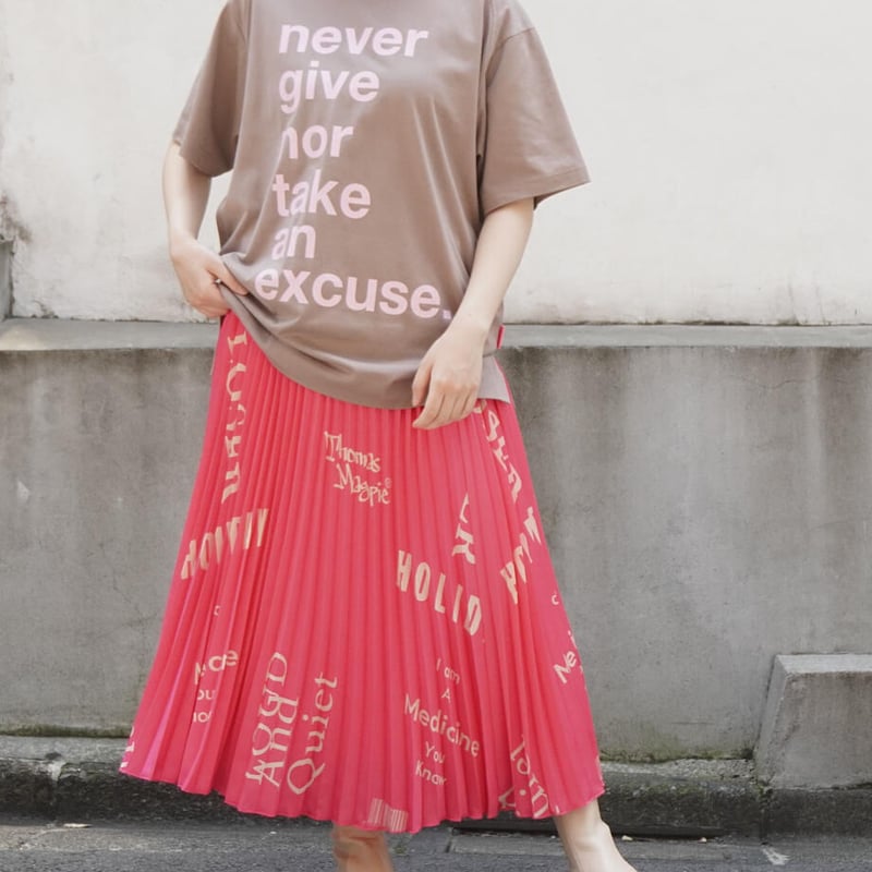 THOMAS MAGPIE BIG T-shirt Never give【2213857】 |
