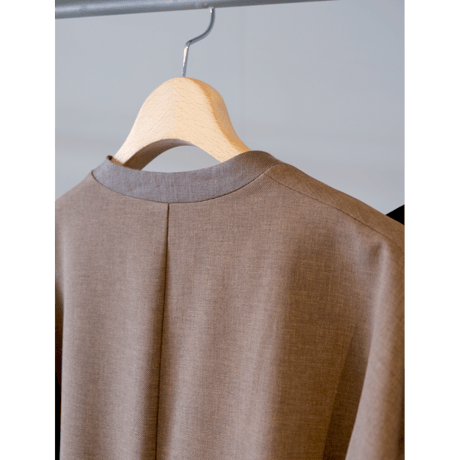 SINME  ノーカラージャケット  SS16-06   カーキ
