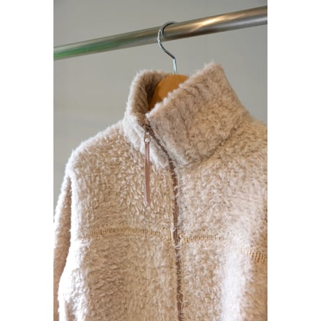 BATONER  MEN SHETLAND BOA ZIP UP BLOUSON
