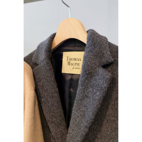 Thomas magpie angora shaggy long coat  c.gray