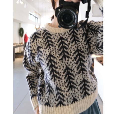 BATONER Woman CEDER JACQUARD MOHAIR CREW NECK