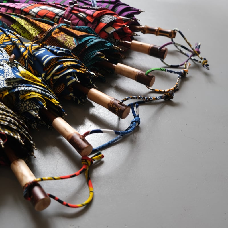 アフリカンバティック 日傘 bonbonstore アフリカンバティック長傘（日傘）BON-21014 | geep