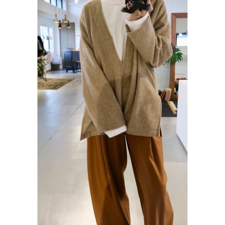 M53. V-NECK PULLOVER HERRINGBONE