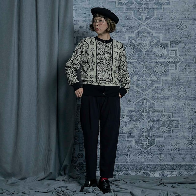 THOMAS MAGPIE damask cardigan【2241720】 | geep