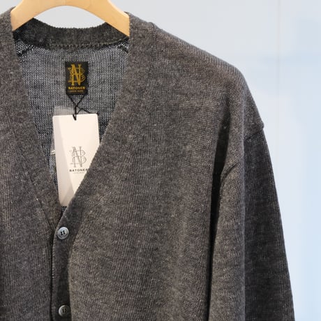 BATONER　Men WASHED HIGH COUNT LINEN V CARDIGAN BN-24SM-022