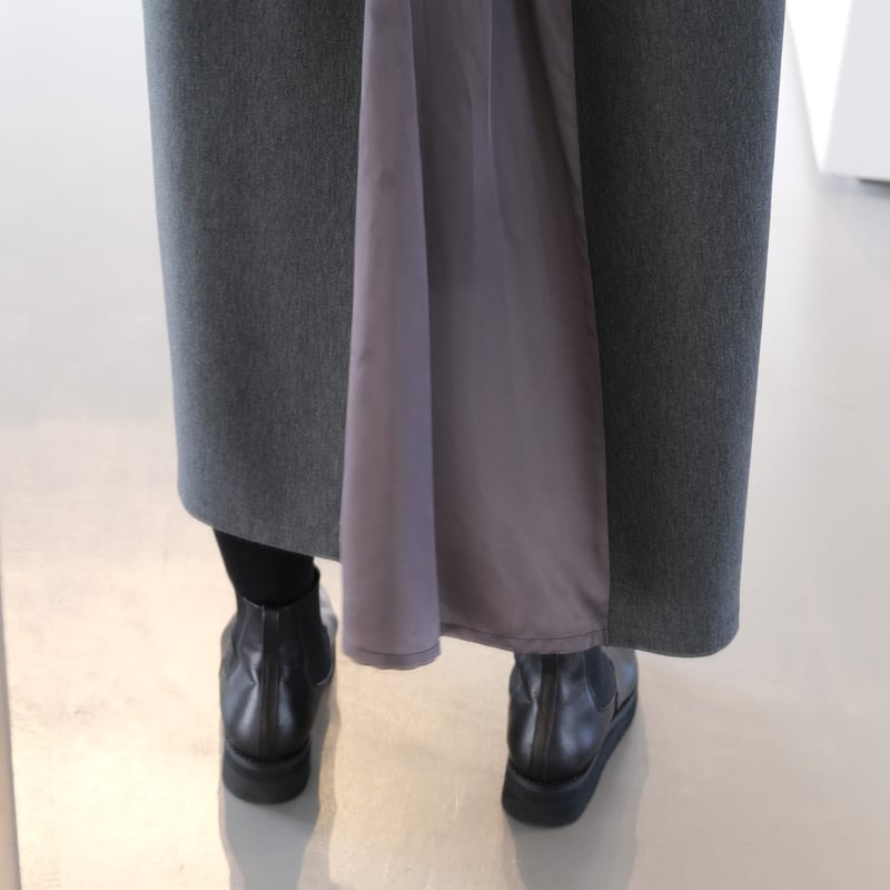 NAKAGAMI ASYMMETRY ONEPIECE CHARCOAL | geep