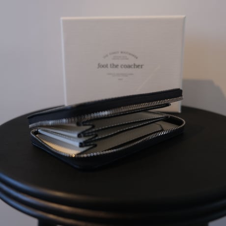 foot the coacher   SHORT ZIP WALLET    FTA1712008   BLACK/WHITE