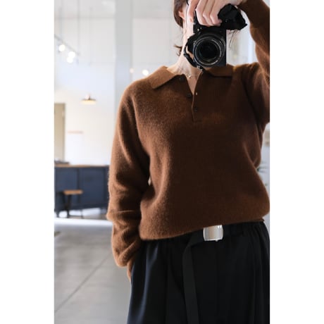 BATONER Woman CASHMERE FOX POLO
